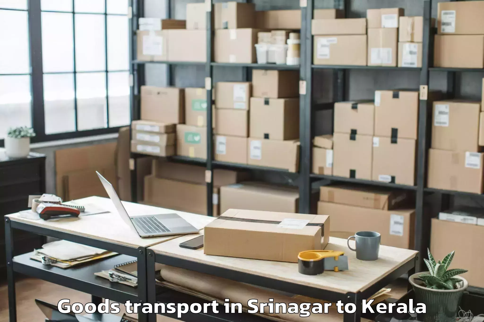 Leading Srinagar to Guruvayoor Goods Transport Provider